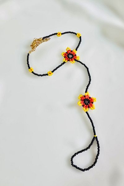PETEK AKSESUAR Bead Embroidery - Handmade Flower Shahmeran