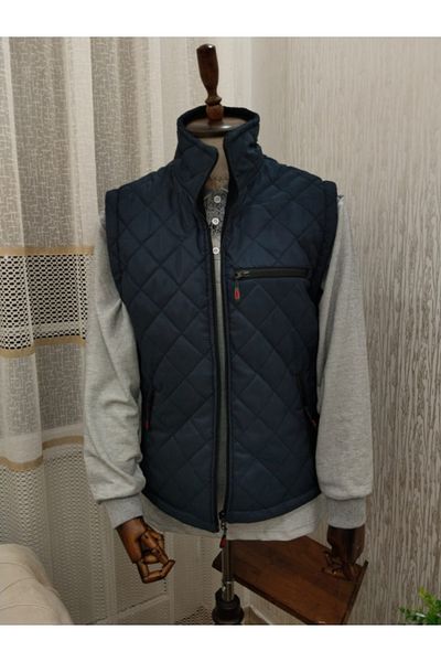 LUSSOLİFE Regular Cut Quilted Inflatable Fleece Dad Vest