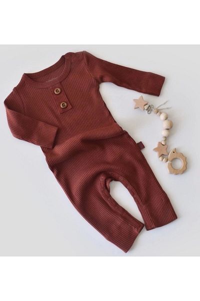 BabyCosy Baby Long Sleeve Jumpsuit, 50% Modal Fabric - 50% Organic Cotton, Baby and Newborn Series - Csym11409