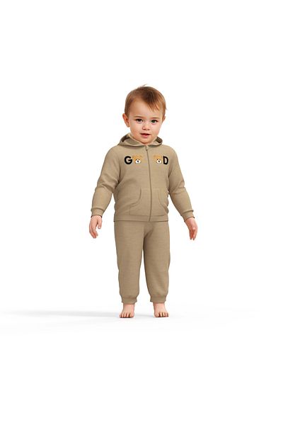 BabyCosy Baby Hooded Jacket and Trousers Set - 100% Organic Cotton, Newborn Series - Csy8007