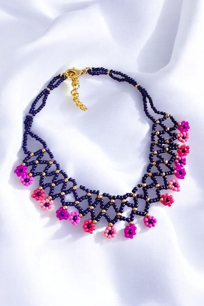 PETEK AKSESUAR Flower Anklet - Beaded Handmade