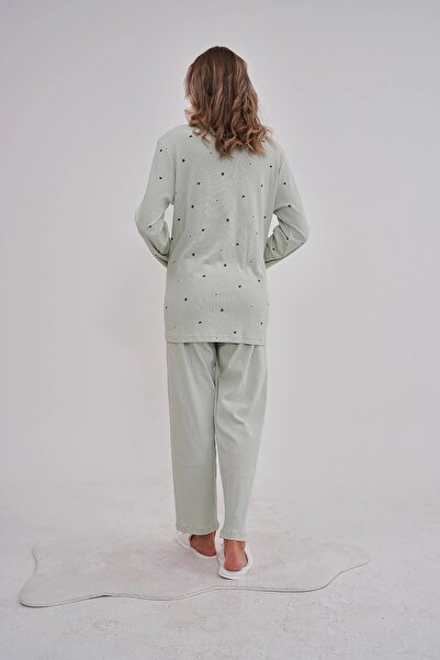 by İGP Γυναικείο Σετ Πιτζάμες Μακρυμάνικο 100% Βαμβάκι Plus Size