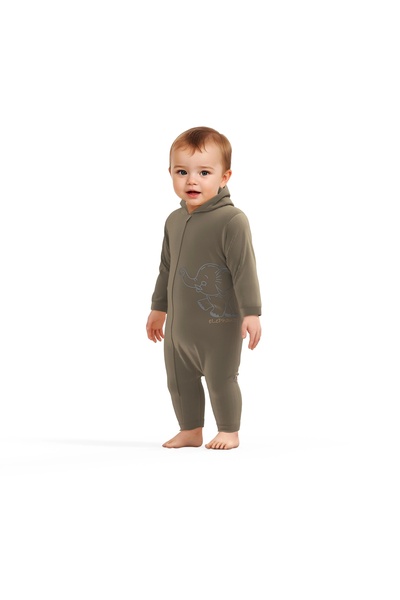 BabyCosy Hooded Zippered Baby Onesie - 80% Organic Cotton and 20% Polyester, Newborn Series - Csyk