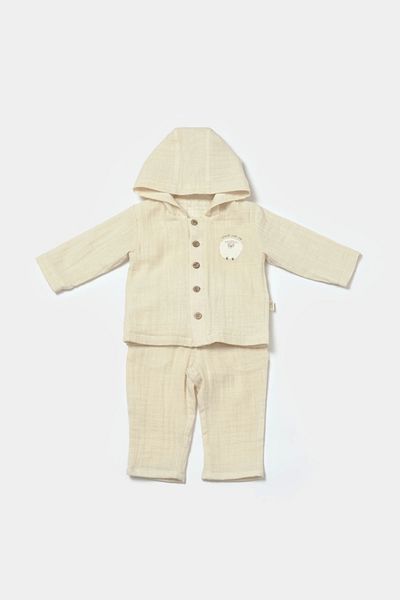 BabyCosy Organic Hooded Jacket T& Pants Set