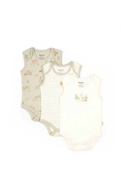 BabyCosy Organic Wear طقم صندوق بادي للأطفال مكون من 3 قطع مصنوع من القطن العضوي بنسبة 100%، سلسلة للأطفال حديثي الولادة - CSY5708