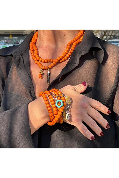 JİMNY JEWELRY NOA AHSAP BONCUK KOLYE BİLEKLİK