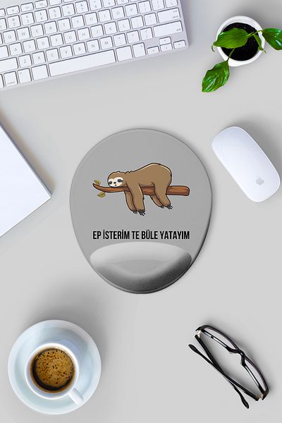 Gizeo Concept I Want to Lie Down Like This Patterned Mouse Pad with Wrist Support