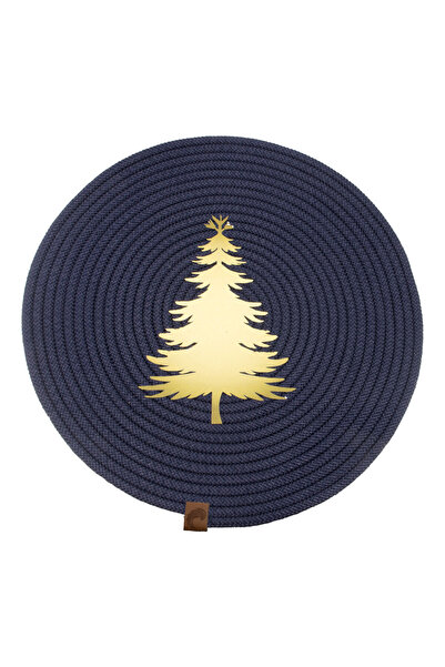 Klappe Design Christmas New Year's Deer Themed Navy Blue American Service Placemat