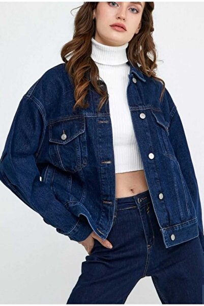 etto park PREMIUM OVERSIZE PİLİLİ BASIC KOT CEKET