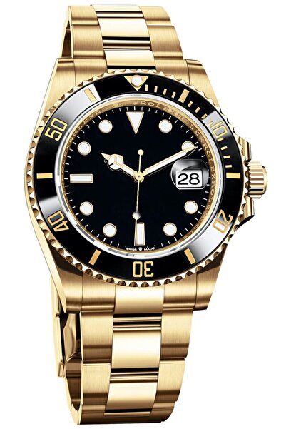 İSTLİV Erkek Rolex Modeli Gümüş - Gold Rengi Kol Saati