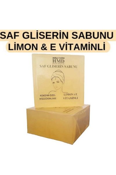 HÜLYA CEYLAN HMD BİTKİSEL KOZMETİK X4 Purifying, Nourishing and Moisturizing Natural Glycerin Soap with Lemon-Vitamin E