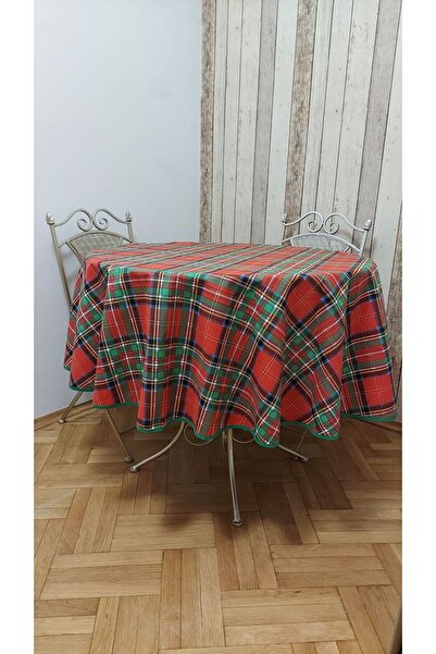 gonk Round,Christmas Patterned,Duck (Liquid Protective,Stain-Protective) Fabric,Tablecloth