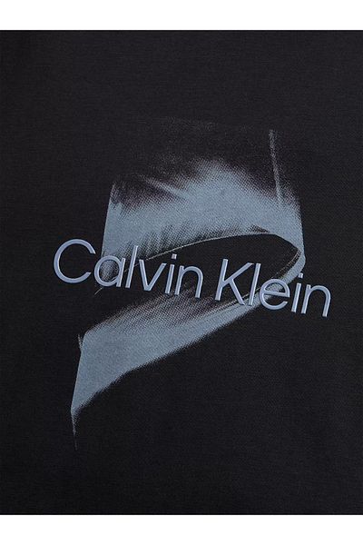 Calvin Klein Round Neck Printed Men's Black T-Shirt - K10K 114353 -Beh