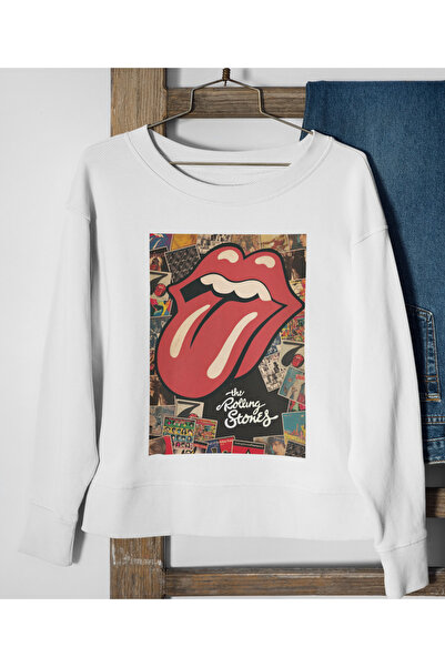 Generic Brand THE ROLLING STONES UNISEX Pamuk LU SWEATSHIRT