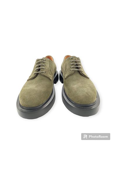 MİLONEK 2300111240   Men's Green Suede Casual Oxford