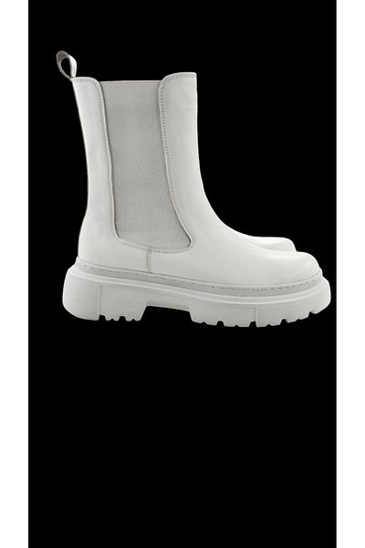 Oneka Shoes 130823209   Chelsea White Anilin Long Women's Casual Boots