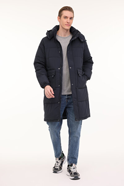 lumberjack ML 3SHUNTF-YY23AW063 4PR Lacivert Erkek Uzun Kaban