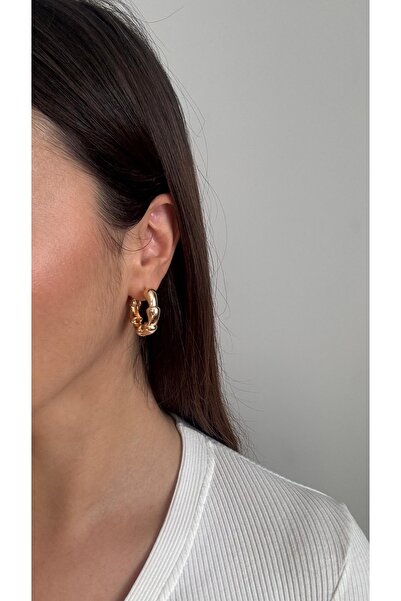 SteelbyBD Çelik Kararmaya Dayanıklı Kalın Halka Kadın Küpe