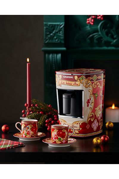 CHIARA ALESSI Grundig La Dolce Vita Red Turkish Coffee Maker