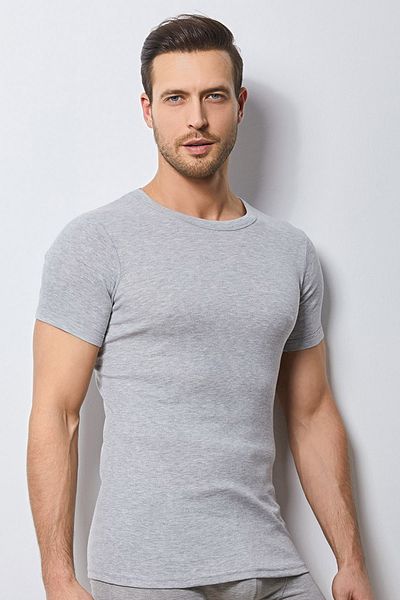 Svm Men's 2-Piece Rib Lycra Round Collar Undershirt