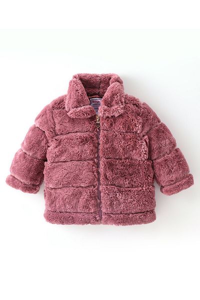 Babyhug Babyhug Full Sleeves Solid Hooded Jacket- Maroon
