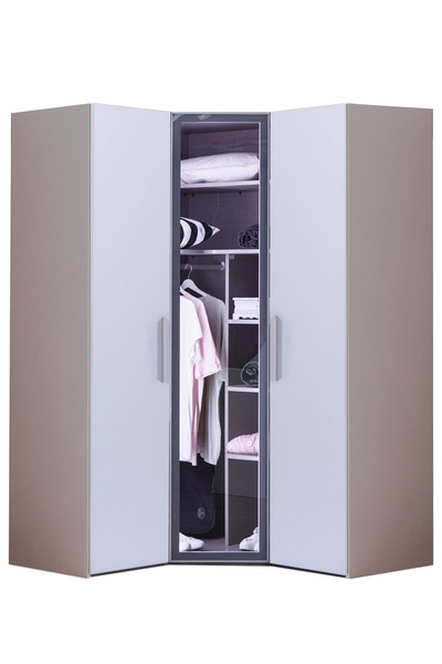 benim odam Torino 3 Kapılı Cam Kapaklı Köşe Dolap Genç / Çocuk Odası 803