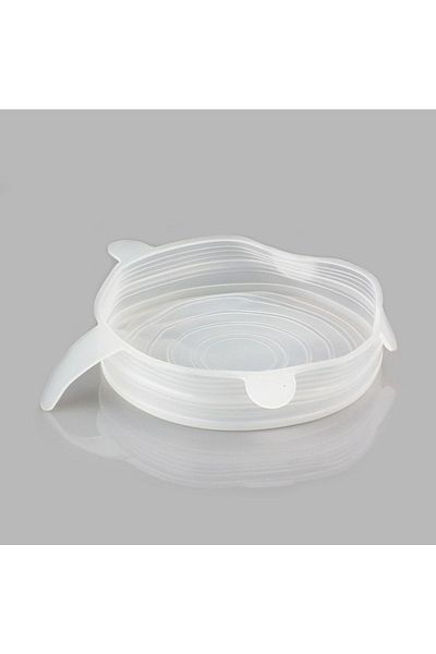 AKFECAN Set of 6 Silicone Pots and Jar Lids - with Bonnet Bags