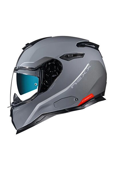 Nexx SX.100 SKYWAY GRİ-KIRMIZI KASK
