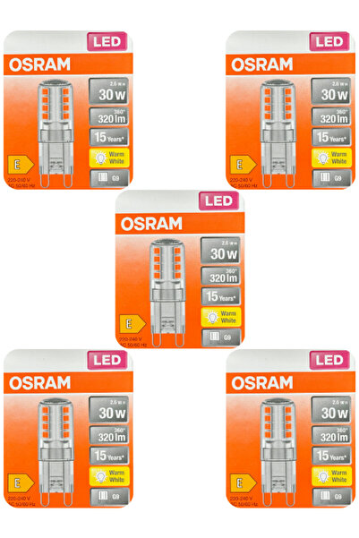 Osram 2,6W (30W) 2700K (Sarı Işık) G9 Duylu Led Kapsül Ampul (5 Adet)