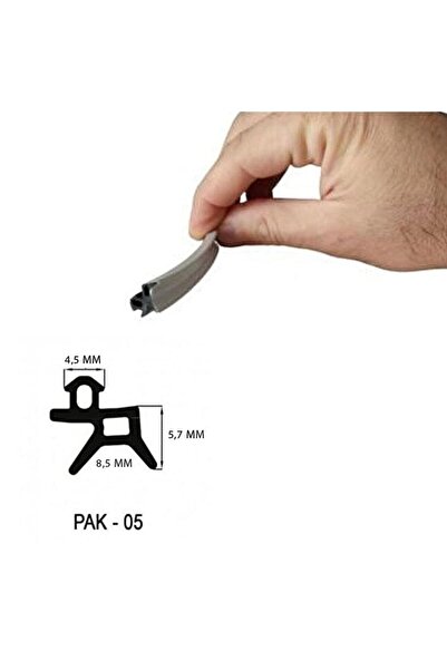 CONTACALL Gri Kaplama Kauçuk PVC Kapı Pencere Contası Fitili 125 Metre – Yağlı, Değişim & Tamirat İçin