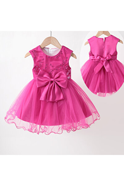 Kookie Kids فستان حفلات مزين بالترتر - فوشيا