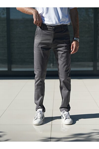 WKM Чоловічі штани Slim Fit з габардинової тканини з кишенями