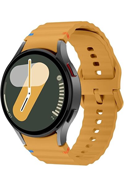 UnDePlus Samsung Galaxy Watch 4 5 6 7 FE 40 40 44 Classic 42 43 46 47 mm Kordon Dekoratif Örgü Çizgili Spor S