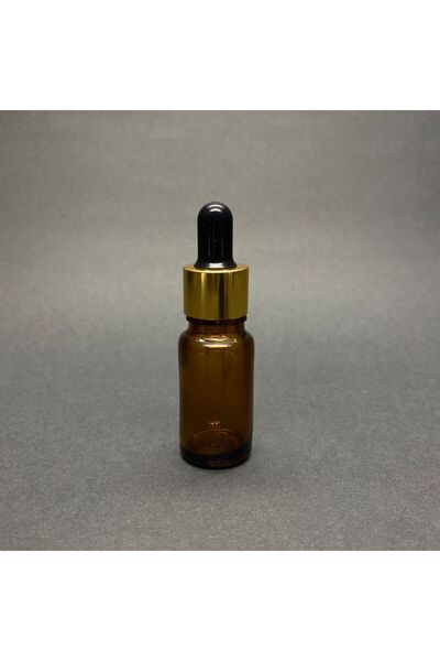 ZYLAN AMBALAJ 10ml kahverengi cam damlalıklı 24 adet, Gold Kapak Siyah Emzik,...
