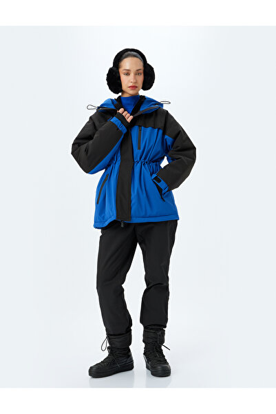 Koton İçi Polarlı Su Geçirmez Kemerli Cepli Kayak Pantolonu