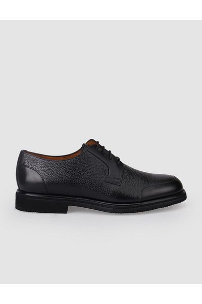 Cabani 100% Genuine Leather Black Laced Men's Classic Shoes