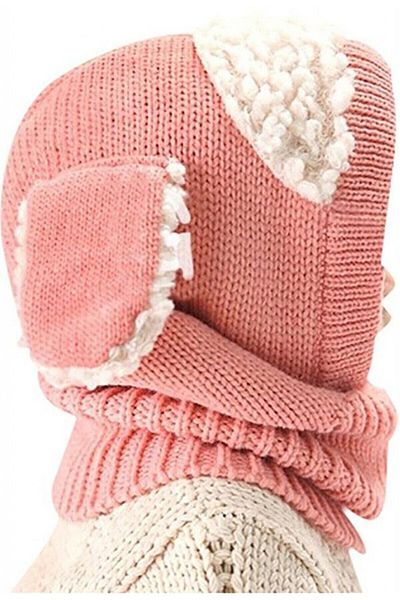 OEM Drool lamb hat for children from 2 to 6 years old (Color: Pink)