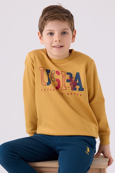 U.S. Polo Assn. Σετ πιτζάμες αγοριού μουστάρδα 50299429 -VR072