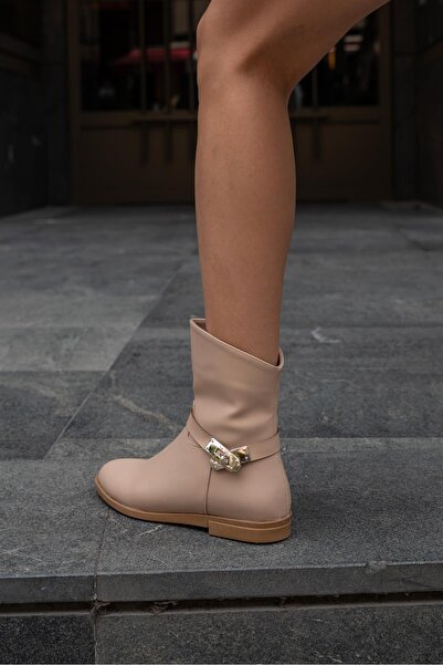 Madamra Norkové dámské kožené boty s doplňky na přezku