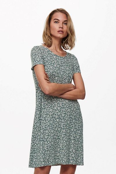 ONLY Women's Green Patterned Back Detailed Dress15131237