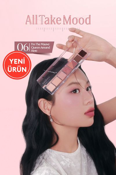 PERIPERA Peripera All Take Mood Palette 006 - 5 Different Texture Headlight Palette,'I'M the Mauve Queen Around Here'