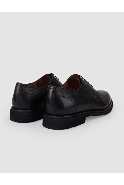 Cabani %100 Hakiki Deri Siyah Bağcıklı Erkek Klasik Ayakkabı