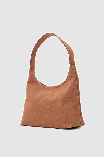 Shule Bags Τσάντα ώμου Gina Vintage Suede Καφέ