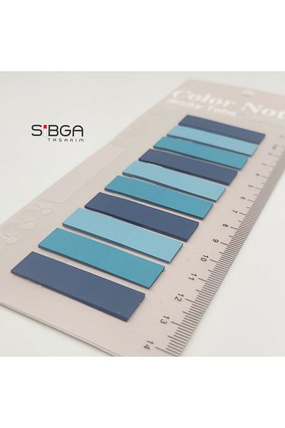 sibga tasarım Transparent Colored Post-It Note Paper - 200 Sheets Bookmark Sticker