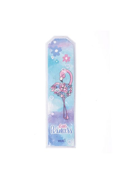 VUKİ Semn de carte cu sclipici cu model flamingo