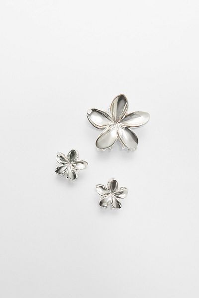 Stradivarius Pack of 3 floral hair clips