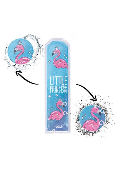VUKİ Semn de carte cu sclipici cu model flamingo