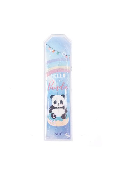 VUKİ Semn de carte cu model panda argintiu