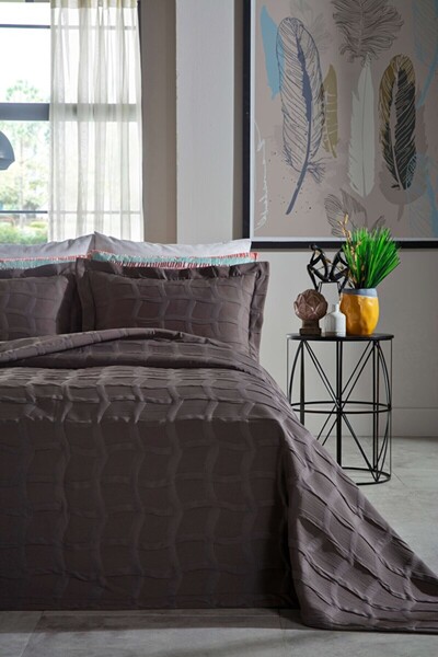 Bellona Neva Double Bedspread, 250x255cm, Anthracite Color