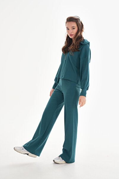 MYZ LİFE Camisole Fabric Zipper Detailed Double Suit